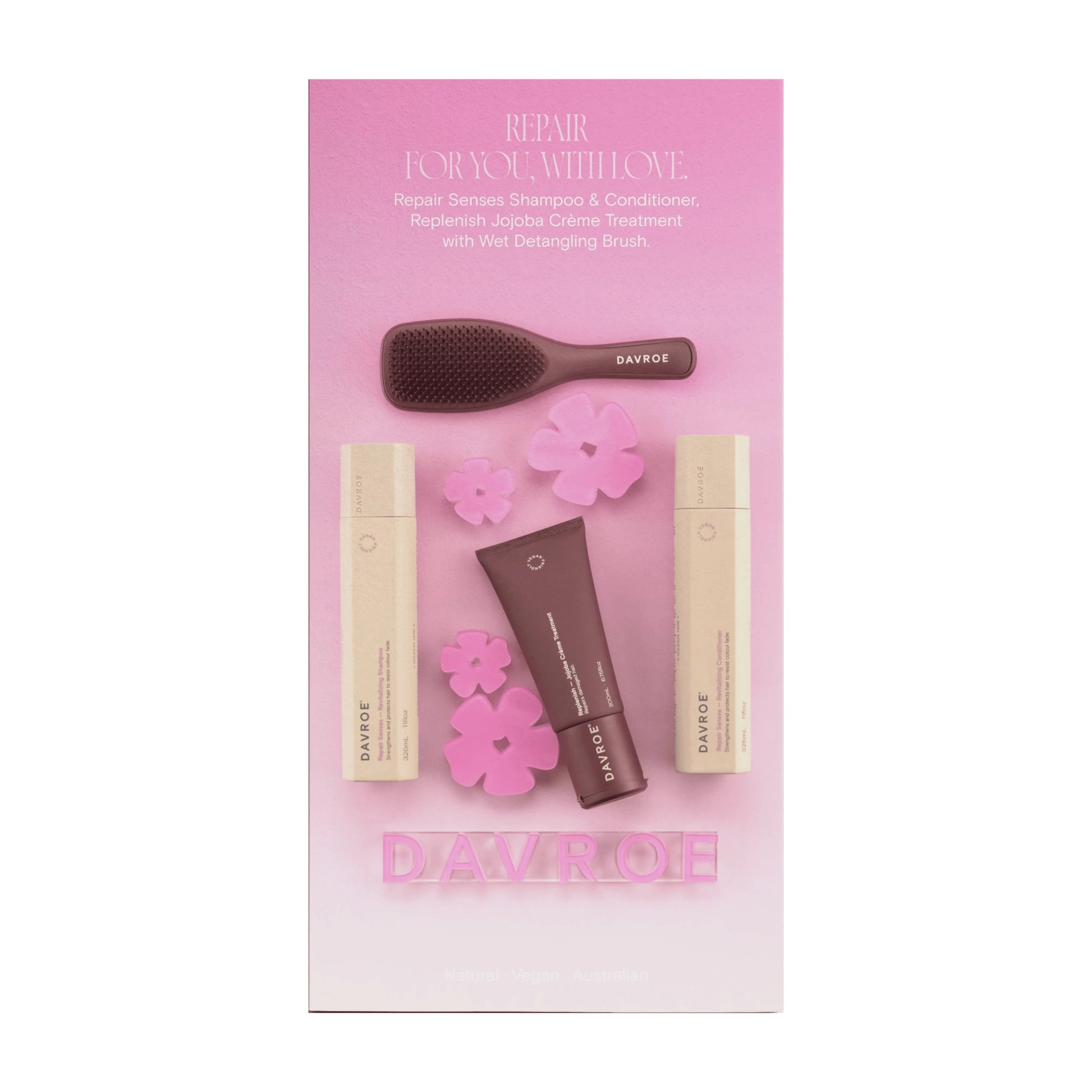 Davroe Repair Senses Συσκευασία δώρου - Set 4 προϊόντων θρέψης και αναδόμησης μαλλιών | HAIRMONY
